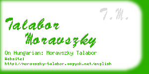 talabor moravszky business card